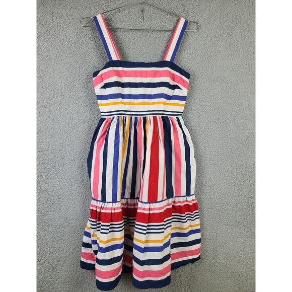 Vince Camuto Candy Striped Festival Knee Length Dress Size 2 VGUC w/ Pockets - Picture 1 of 9